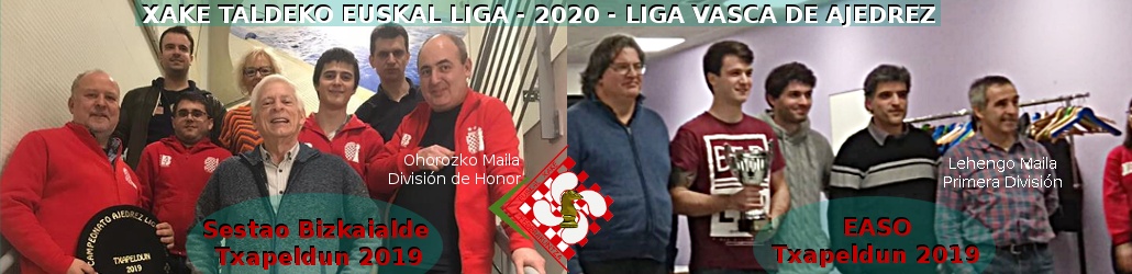 Bases de competición 2020 Liga Vasca Ajedrez