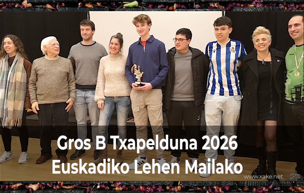 Gros B, Campeón
        de Euskadi 2026 - Primera División